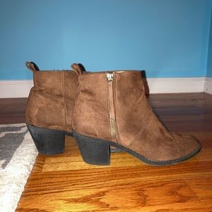 Brown ankle booties
